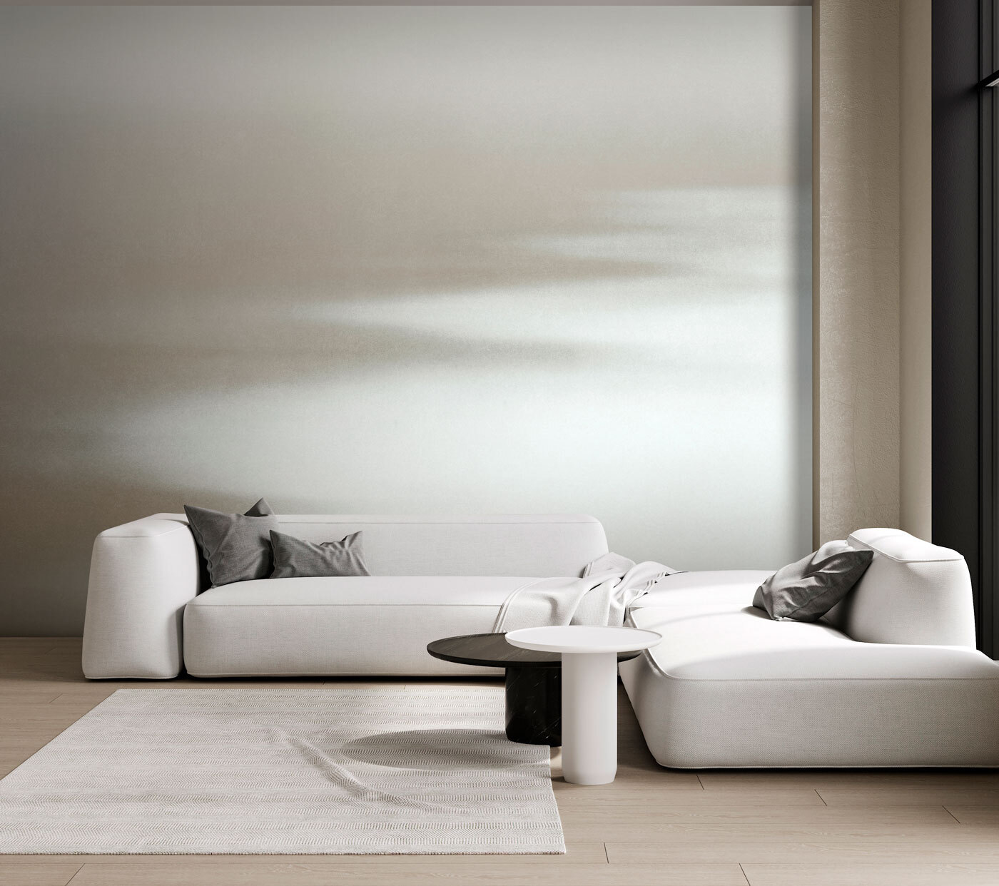 A white and grey background