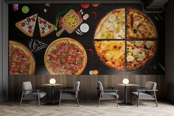 O pizza pe o masă O pizza pe o masă