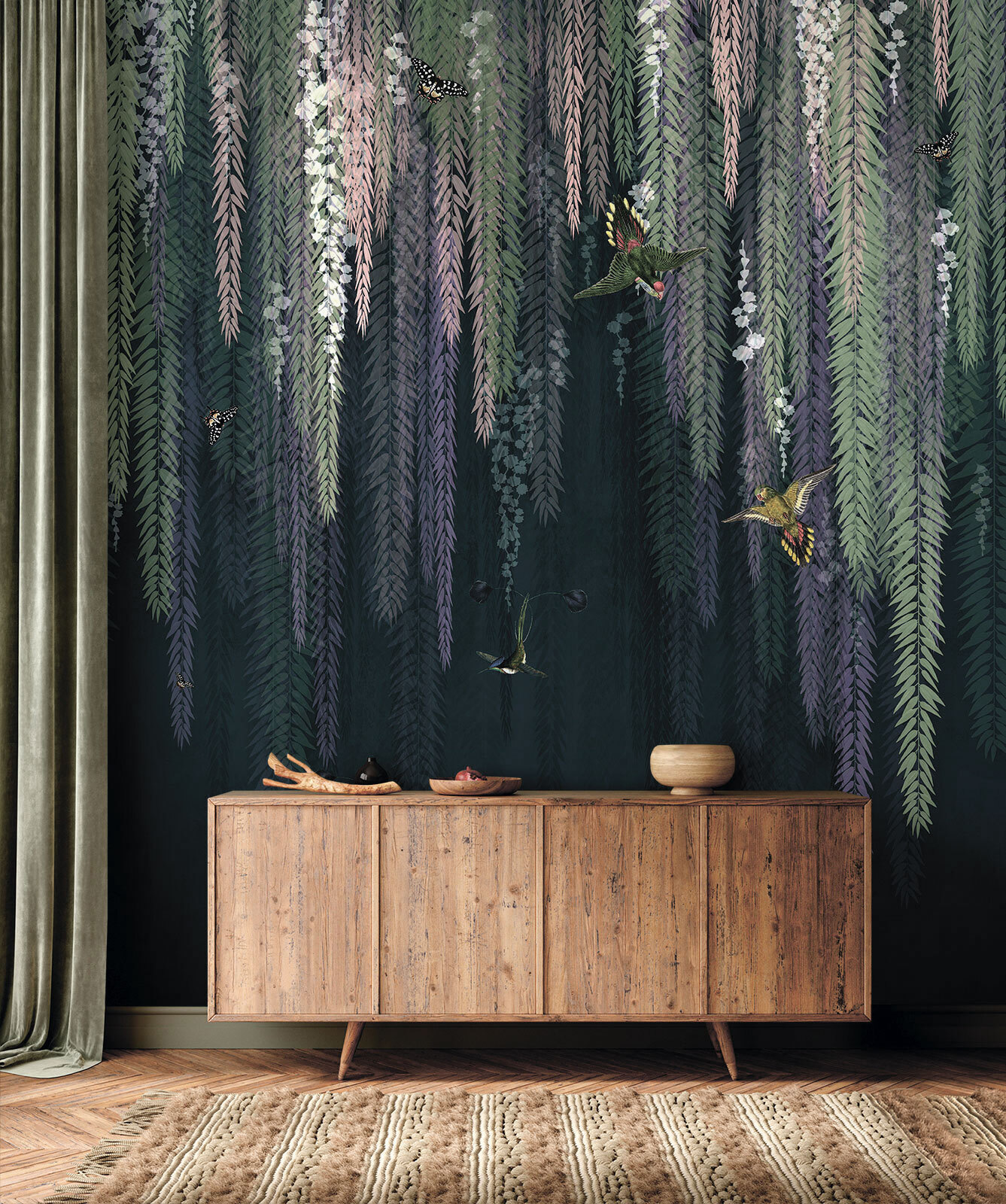 Hummingbirds from a tree