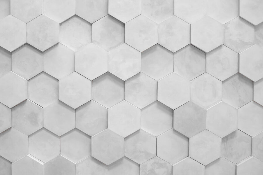 Fototapet Hexagoane albe pe un perete - imagine 2