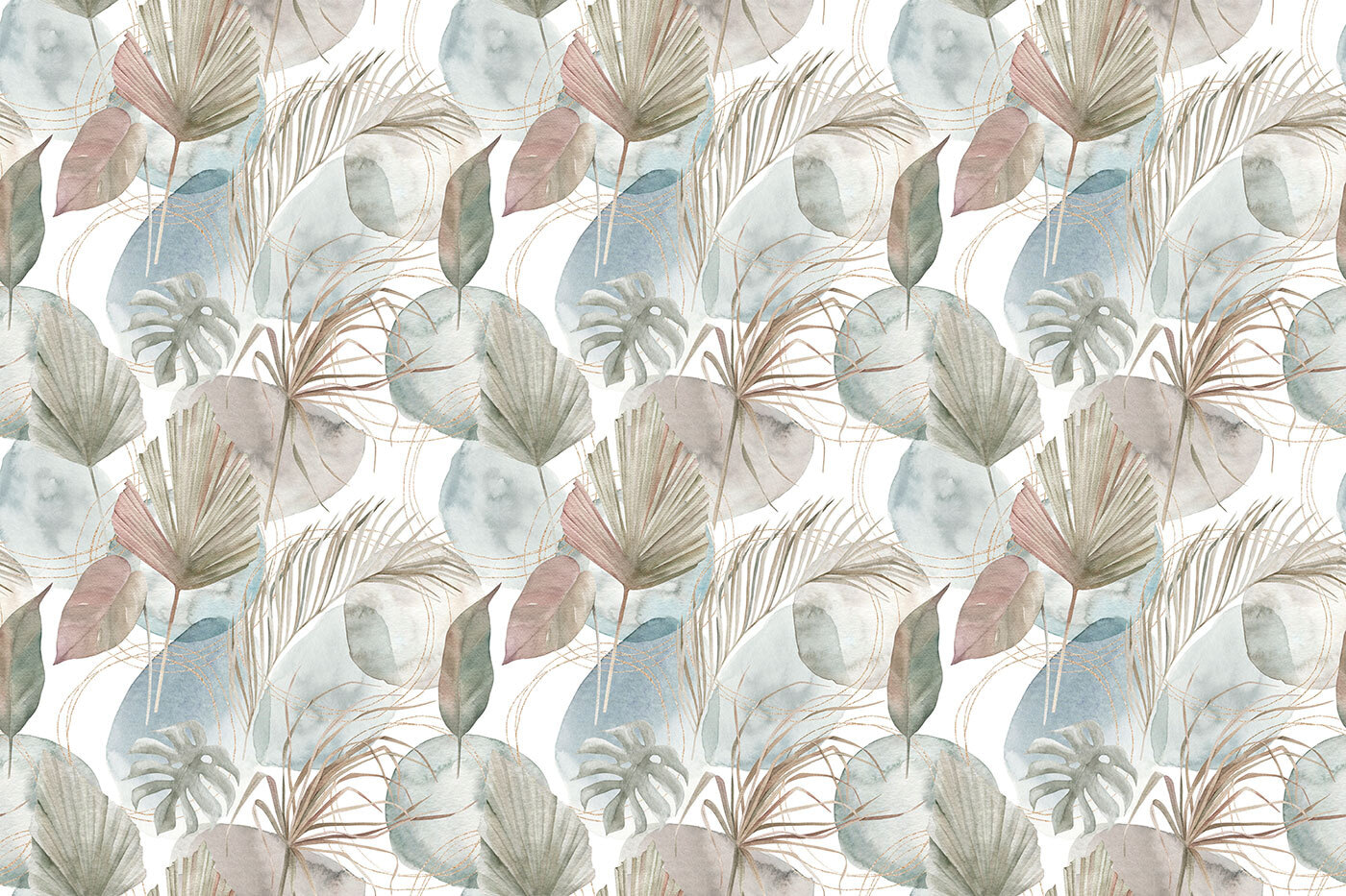 Pattern of leaves and circles Pattern of leaves and circles