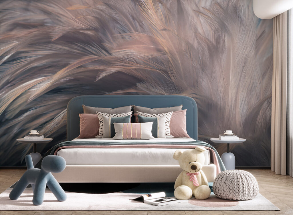 Soft and delicate feather textures