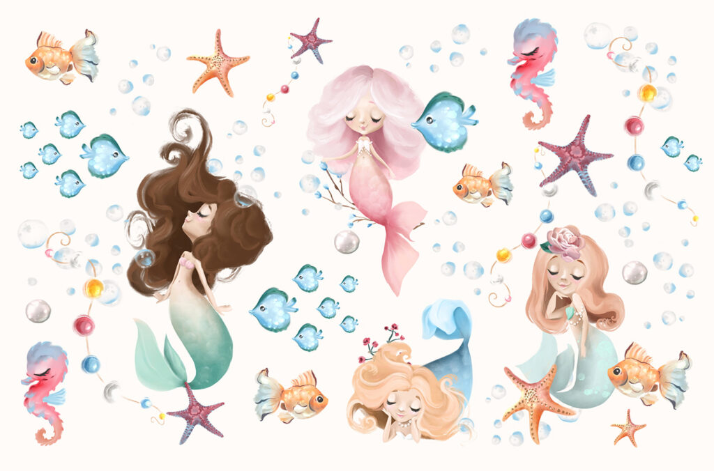 Colecție de sirene de desene animate Colecție de sirene de desene animate