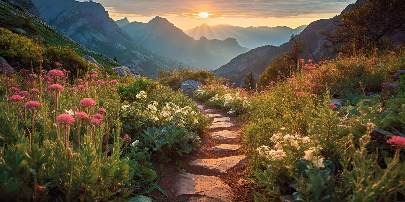 u96205p - O cărare de piatră care duce spre munți - tegory