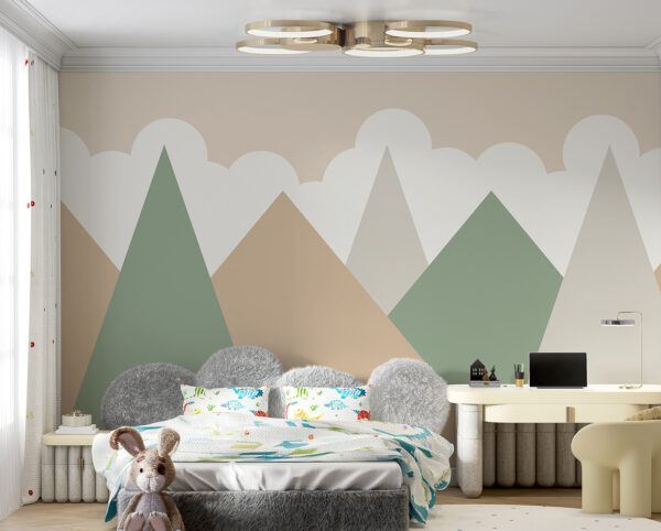 Gama de munte cu nori Gama de munte cu nori