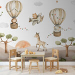 Fototapet Grup de animale într-un deșert