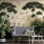 Fototapet Păsări într-un râu