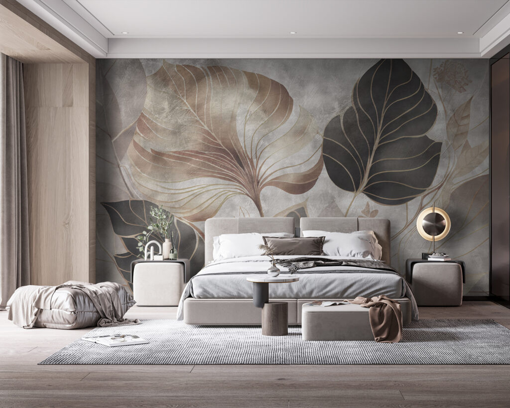 Elegant leaves in muted tones. Elegant leaves in muted tones.