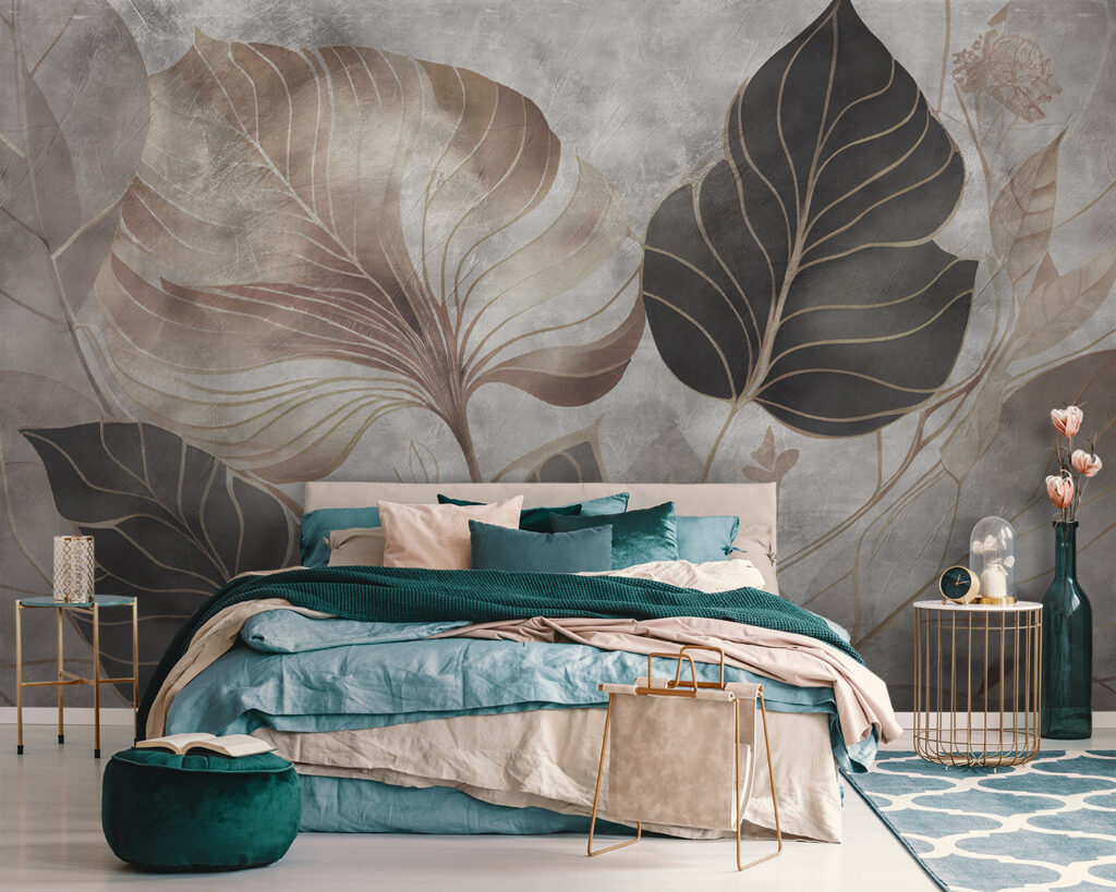 Elegant leaves in muted tones