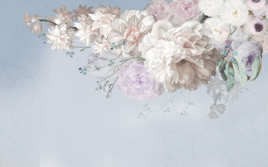 Fototapet Flori albe și violet - imagine 3