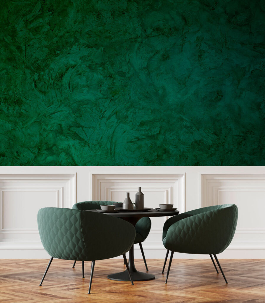 Green wall with a rough surface Green wall with a rough surface