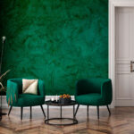 Fototapet Perete verde cu o suprafață aspră