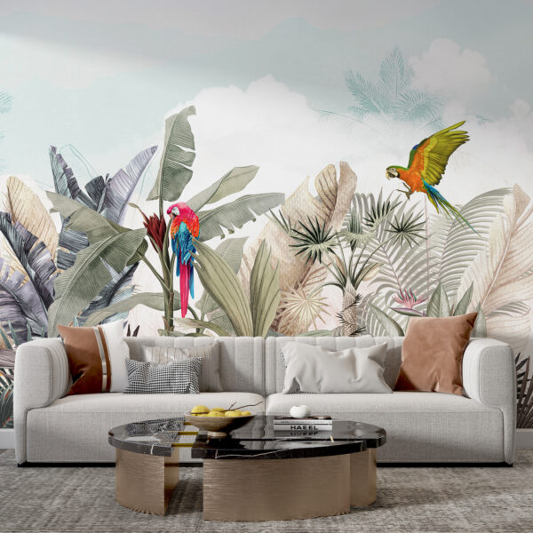 Imagine de fundal cu plante tropicale și păsări u95037pig3 600x600 - Imagine de fundal cu plante tropicale și păsări