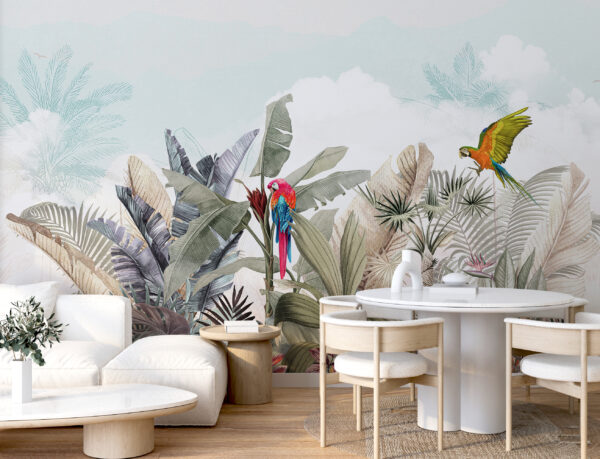 Imagine de fundal cu plante tropicale și păsări u95037pig2 600x459 - Imagine de fundal cu plante tropicale și păsări