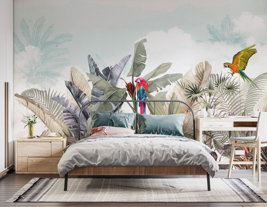 Imagine de fundal cu plante tropicale și păsări u95037pib1m 1024x795 - Imagine de fundal cu plante tropicale și păsări