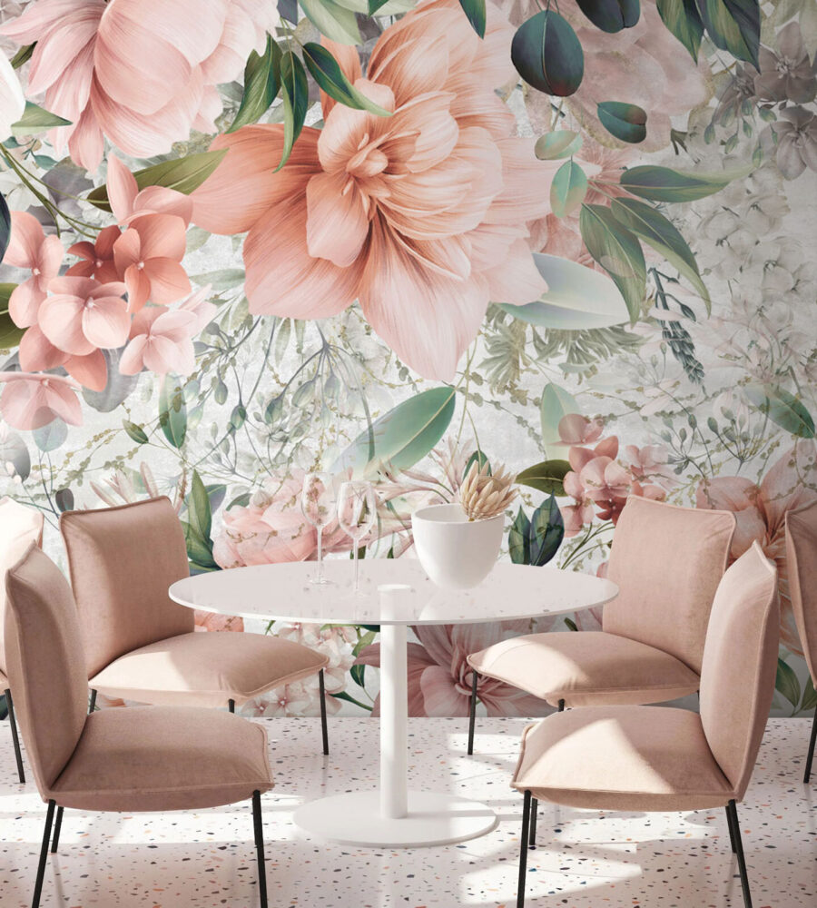Design delicat de aranjament floral pastel. Design delicat de aranjament floral pastel.