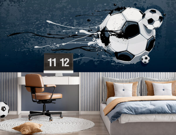 Mingea de fotbal cu stropi de vopsea Mingea de fotbal cu stropi de vopsea