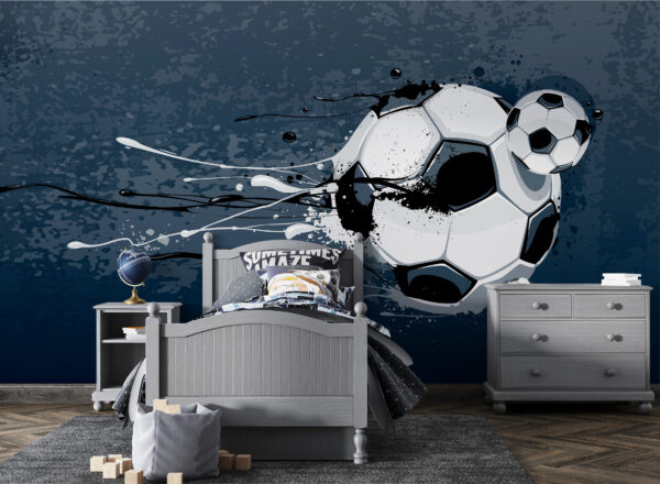 Mingea de fotbal cu stropi de vopsea Mingea de fotbal cu stropi de vopsea