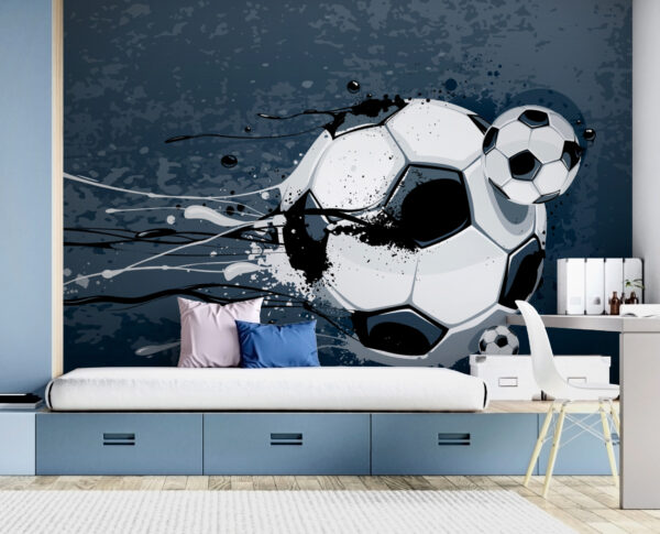 Mingea de fotbal cu stropi de vopsea Mingea de fotbal cu stropi de vopsea