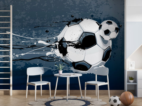 Mingea de fotbal cu stropi de vopsea Mingea de fotbal cu stropi de vopsea