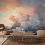 Fototapet Nori colorați pe cer