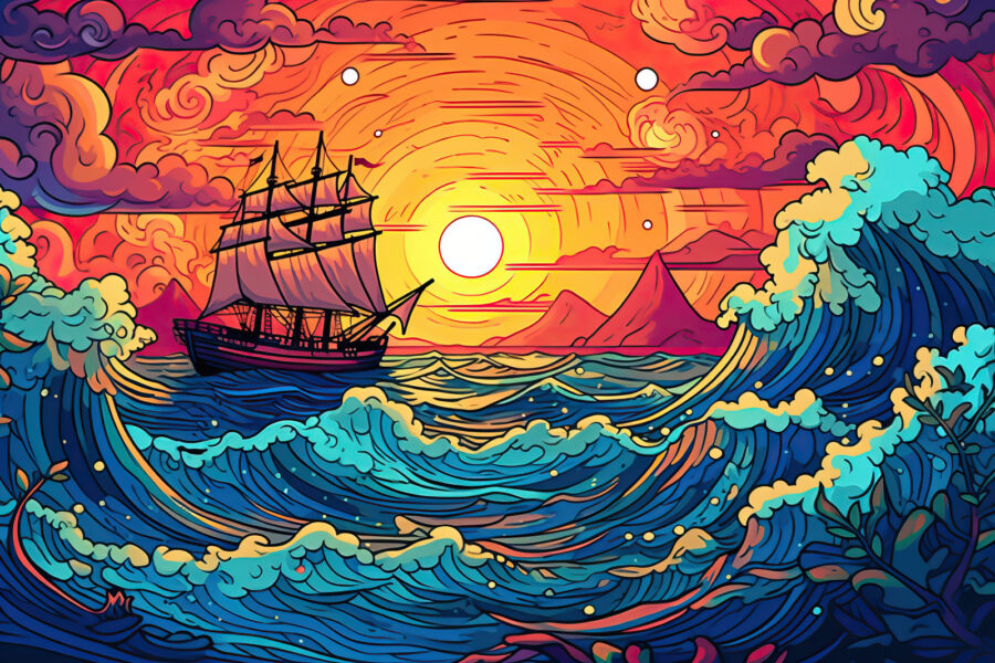 Navă în ocean