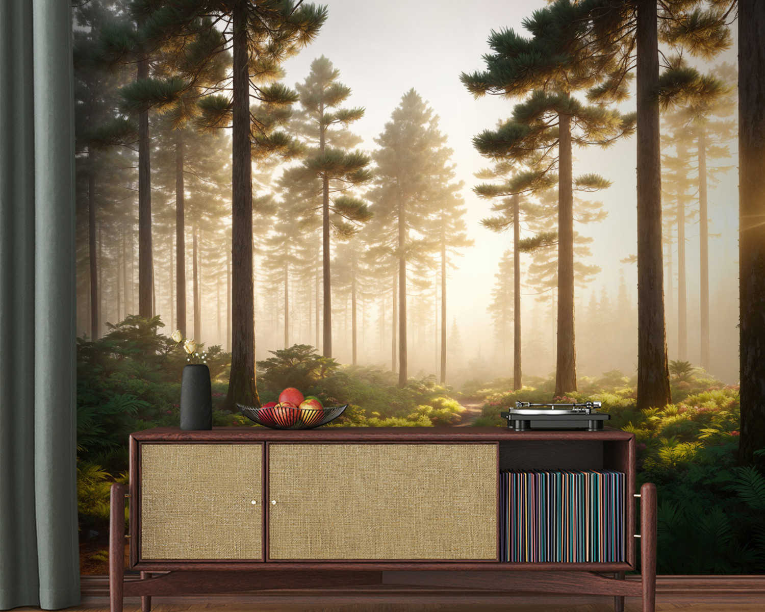 Path through a forest with trees and plants Path through a forest with trees and plants