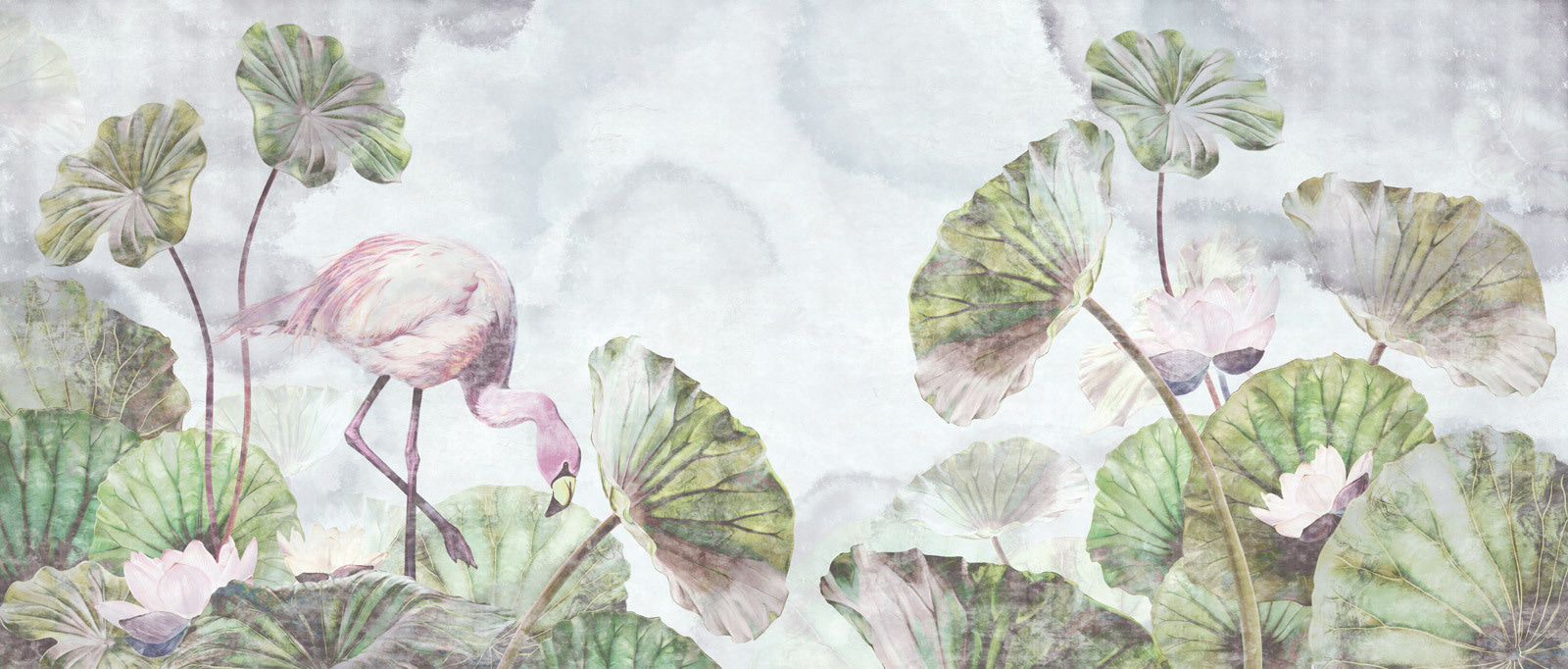 u94357p - Flamingo și frunze - tegory