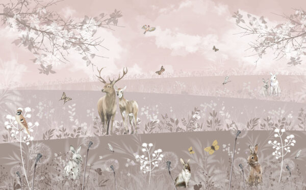 Group of animals in a field Group of animals in a field