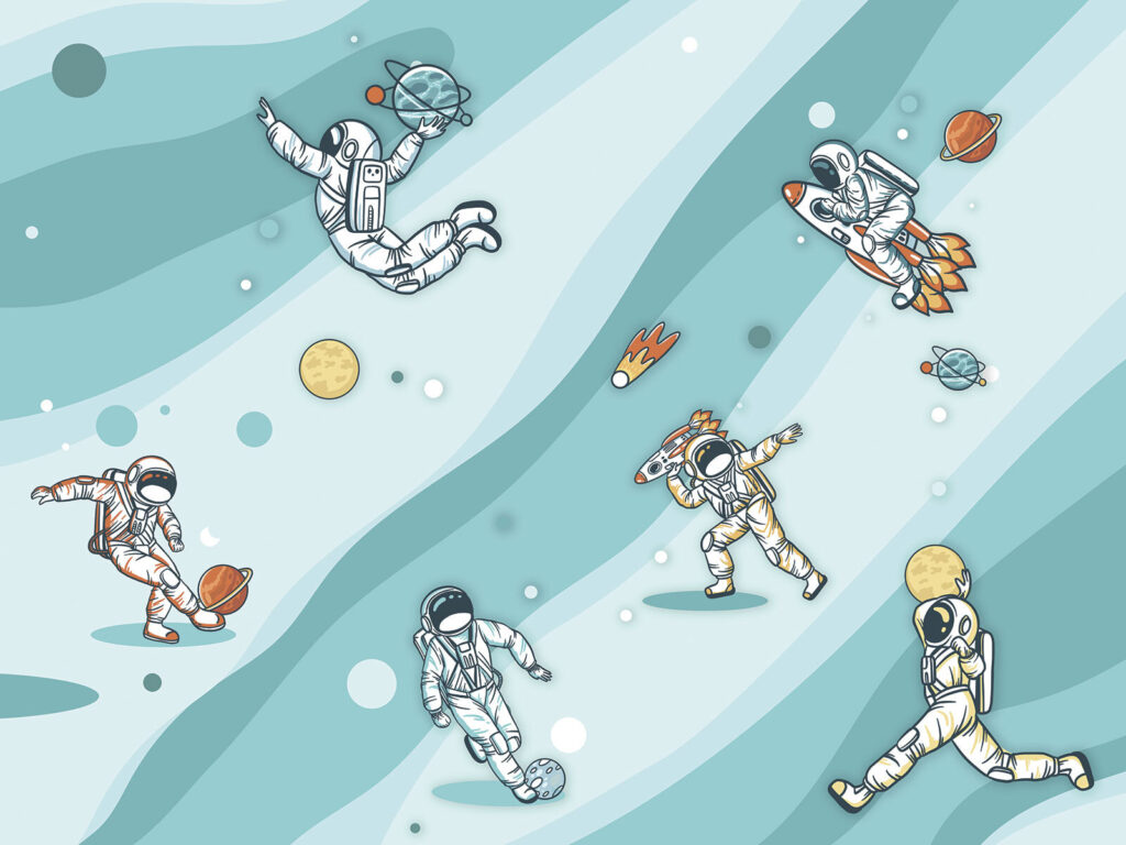 Grup de astronauți în spațiu Grup de astronauți în spațiu