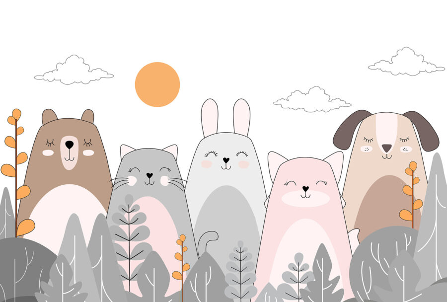 Grup de animale în rând