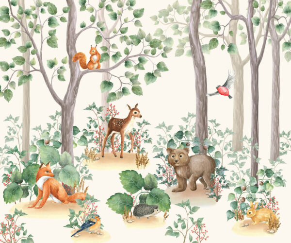 Imagine de fundal cu animale în pădure Imagine de fundal cu animale în pădure