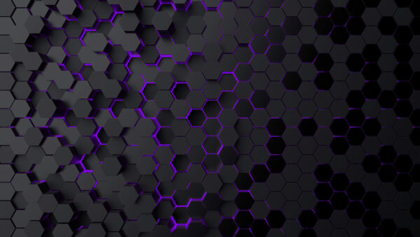 Un hexagoane negru și violet Un hexagoane negru și violet