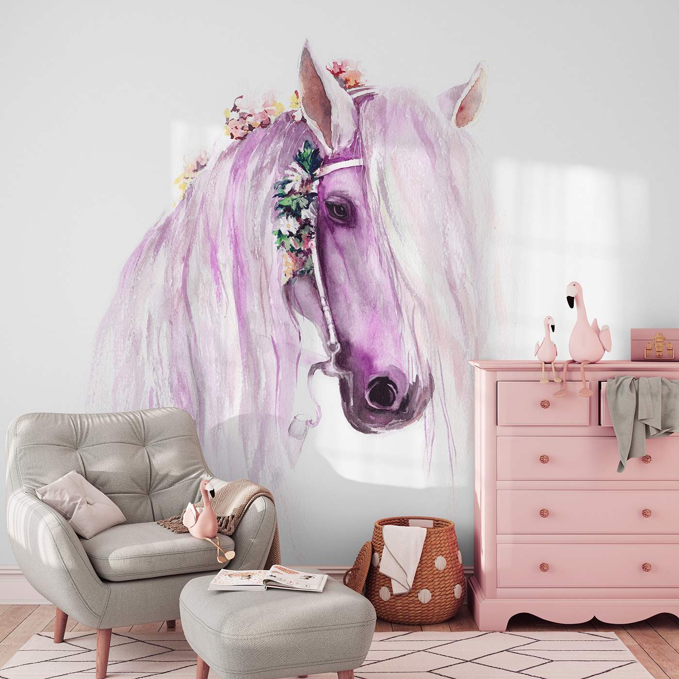 A watercolor of a horse