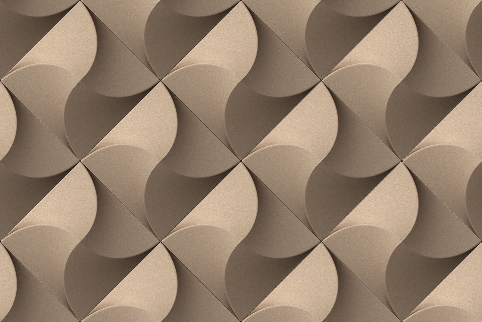 Wall with a pattern of circles and squares