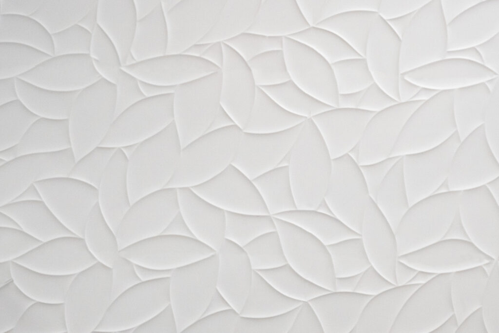 White surface with leaves