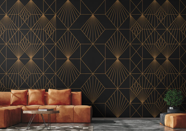 Design elegant cu model geometric metalic Design elegant cu model geometric metalic