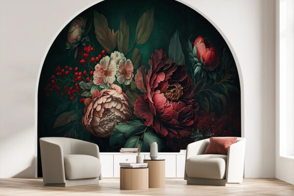 Pictura de flori și frunze Pictura de flori și frunze