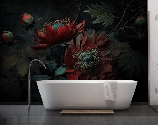 Flori întunecate într-un decor mohorât Flori întunecate într-un decor mohorât