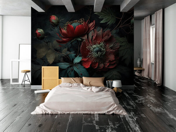 Flori întunecate într-un decor mohorât Flori întunecate într-un decor mohorât