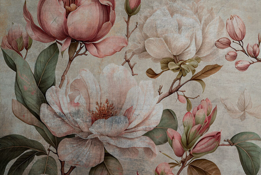 Aranjament floral elegant în nuanțe delicate.
