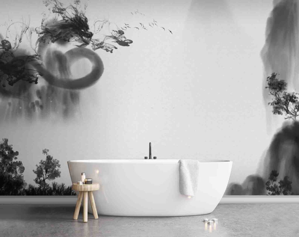 Black and white image of a dragon Black and white image of a dragon