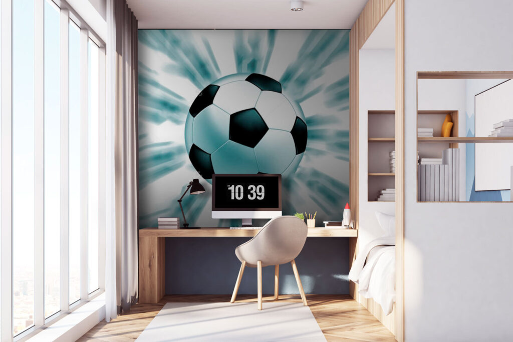 Football ball flying in the air Football ball flying in the air