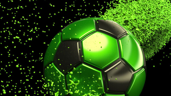 Mingea de fotbal verde și negru Mingea de fotbal verde și negru