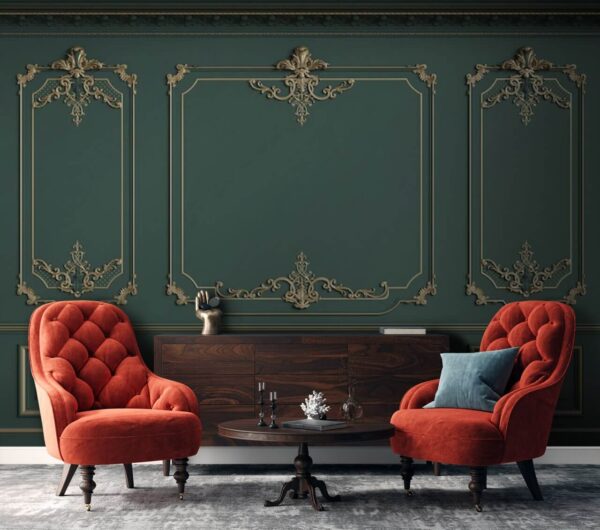 Design elegant de perete cu detalii complicate Design elegant de perete cu detalii complicate