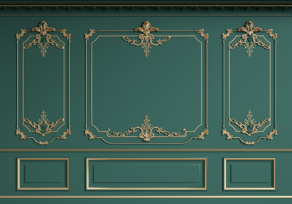 Design elegant de perete cu detalii complicate Design elegant de perete cu detalii complicate