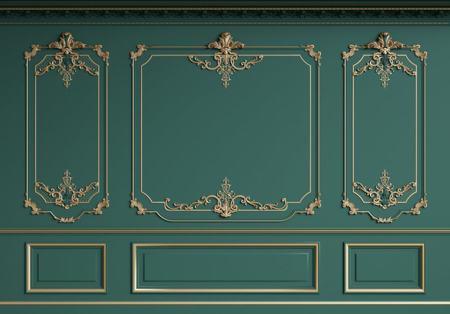 Design elegant de perete cu detalii complicate