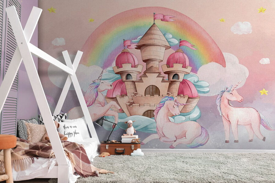 Unicorni și un castel