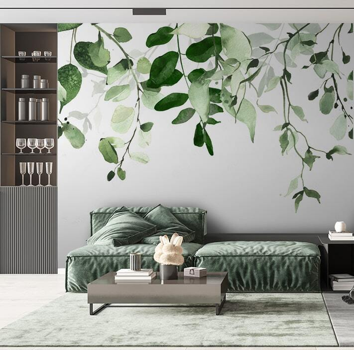 Design elegant de fundal cu frunze verzi.