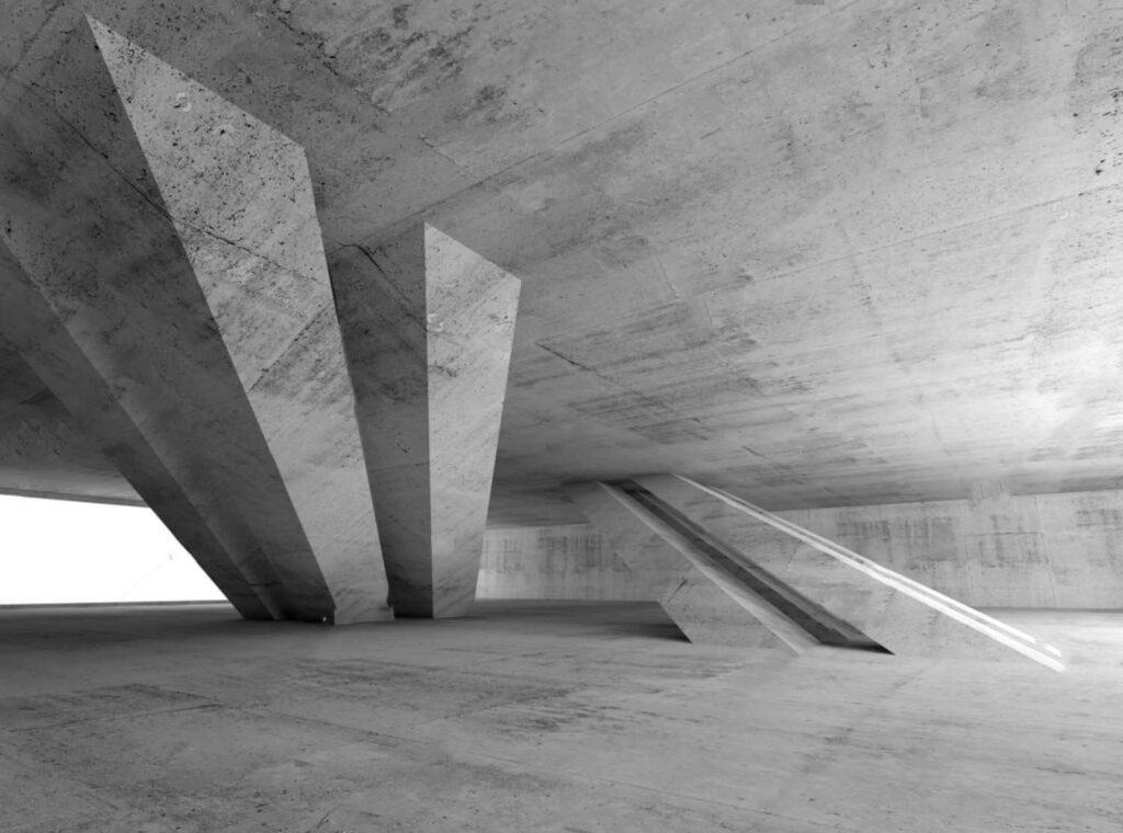 Cameră de beton cu coloane Cameră de beton cu coloane